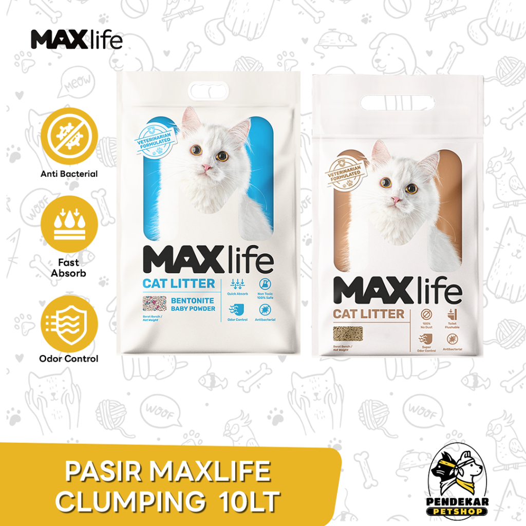 Maxlife Clumping Bentonite Cat Litter 10 ลิตร