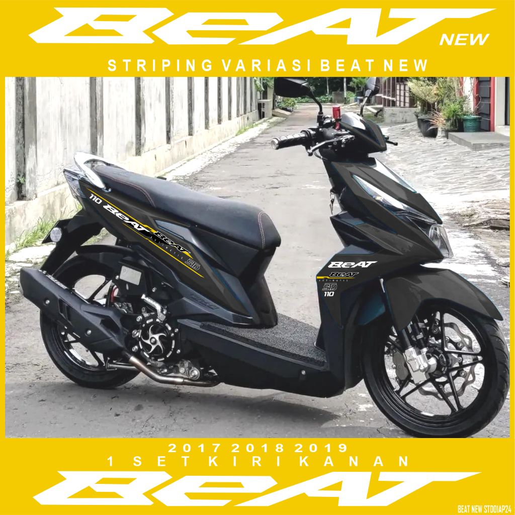 STRIPING BEAT ESP STREET 2018 COOL SIMPLE STD 01 - สติ๊กเกอร์ BEAT NEW SIMPLE