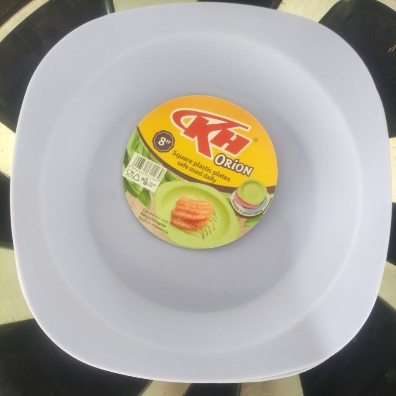 UNGU 1 โหล (12 แผ่น) Orion 8 นิ้ว Purple Square Dinner Plates