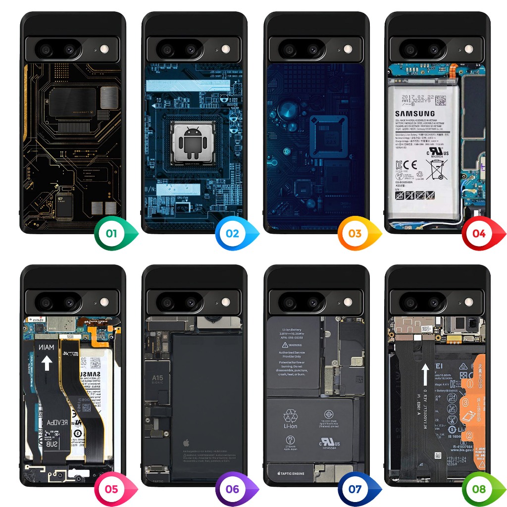 กรณีปลอกที่กําหนดเอง Google Pixel 10 9 9A 8 8A 7 7A 6 6A 5 5A 4 4A 3 3A 2 Pro XL 4G 5G Machine Board
