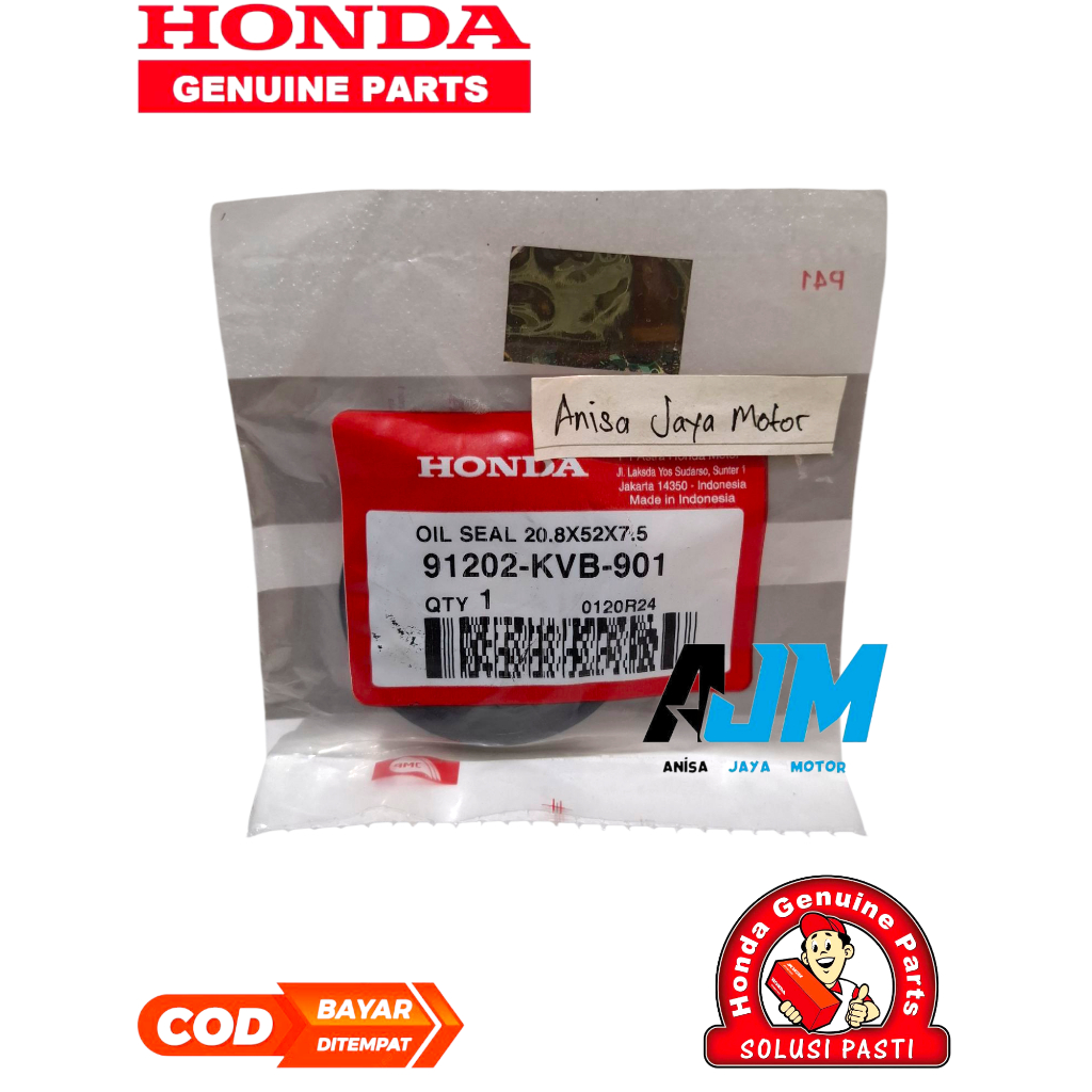 91202-KVB-901 ซีลเพลาข้อเหวี่ยงสําหรับ vario, Beat คาร์บูเรเตอร์, Beat fi, spacy, scoopy ORIGINAL AM
