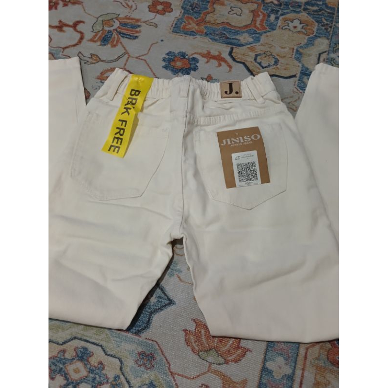 J1N1S0 Mom Jeans Khaki Broken White Break Free ไซส์ 27