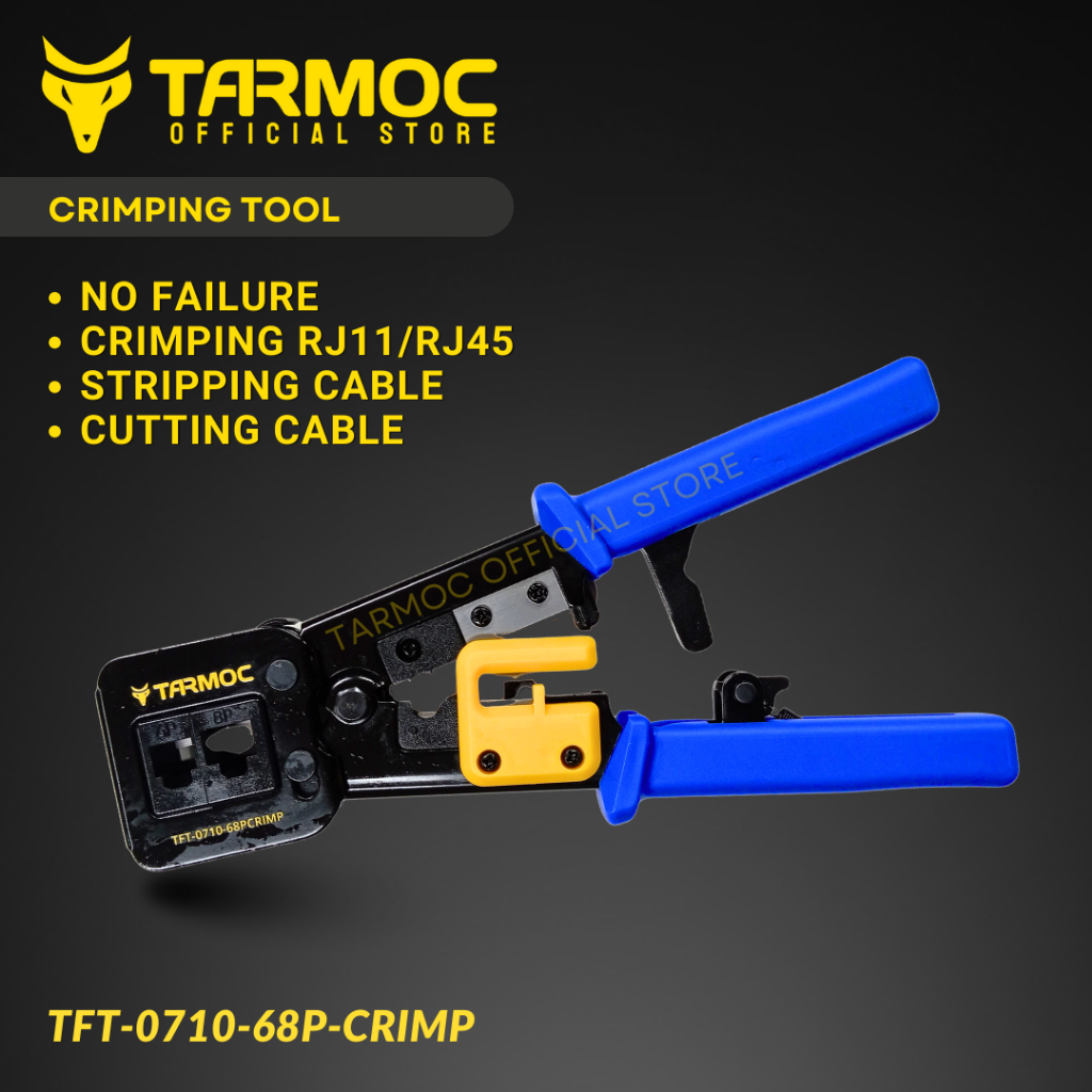 Tarmoc TFT-0710-68P-CRIMP | RJ45 EZ ANTI-Frizz CRIMPING คีม CAT5E CAT6 CRIMPING Tool LAN RJ45