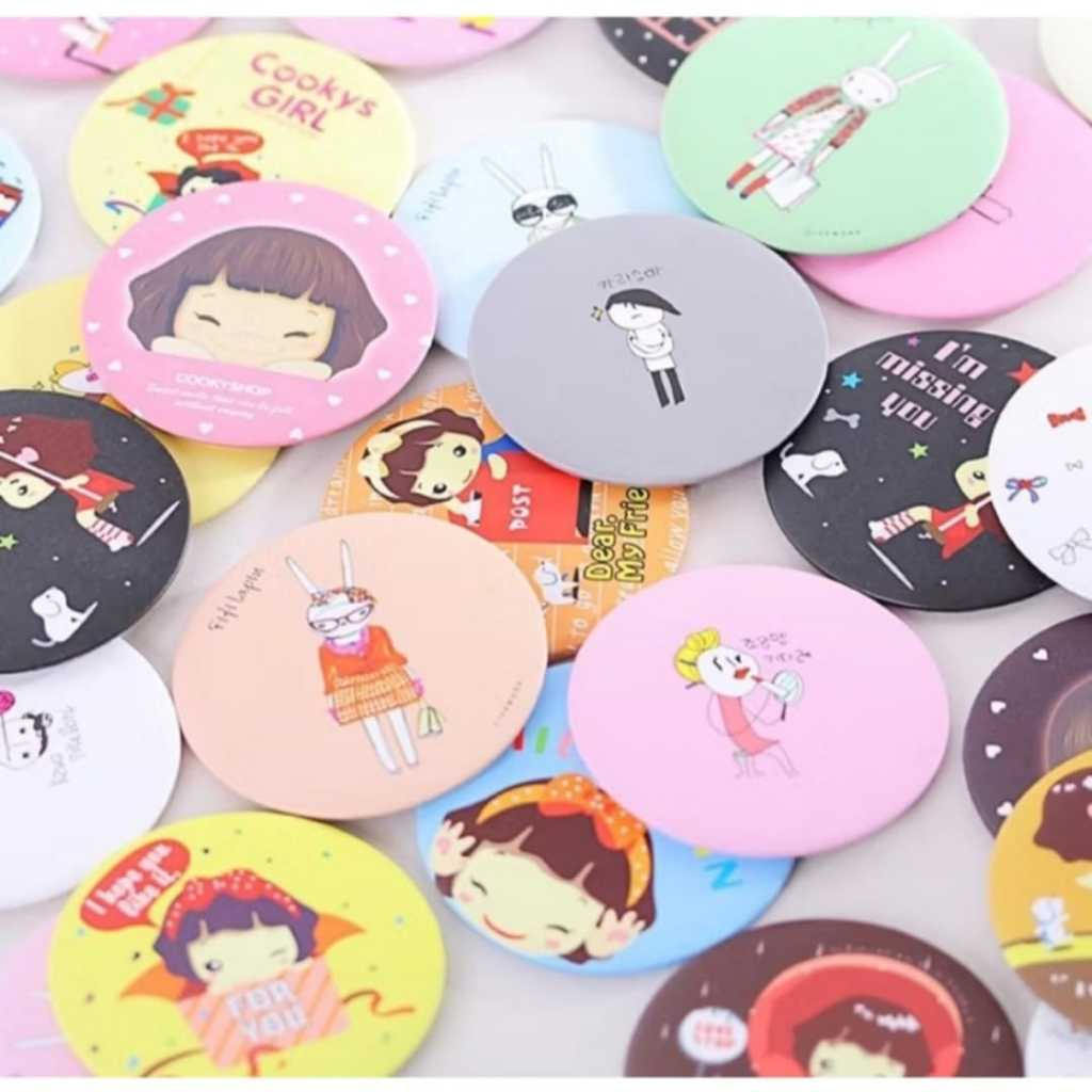 AS888 - กระจกทรงกลมขนาดเล็กพร้อมกระจกพกพา 1 ชิ้น