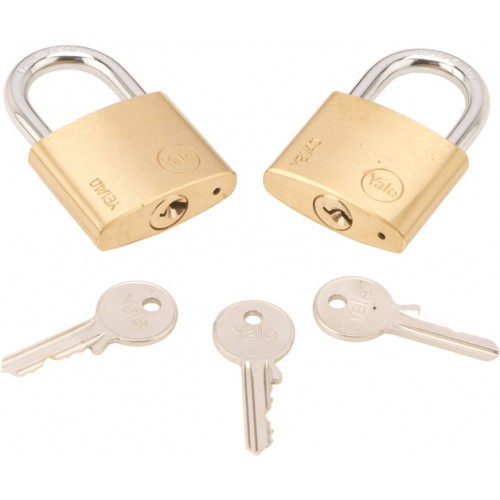 YALE Yalelock Brass Padlock Essential Series YE1/40/122/1 YE1/5/152/1