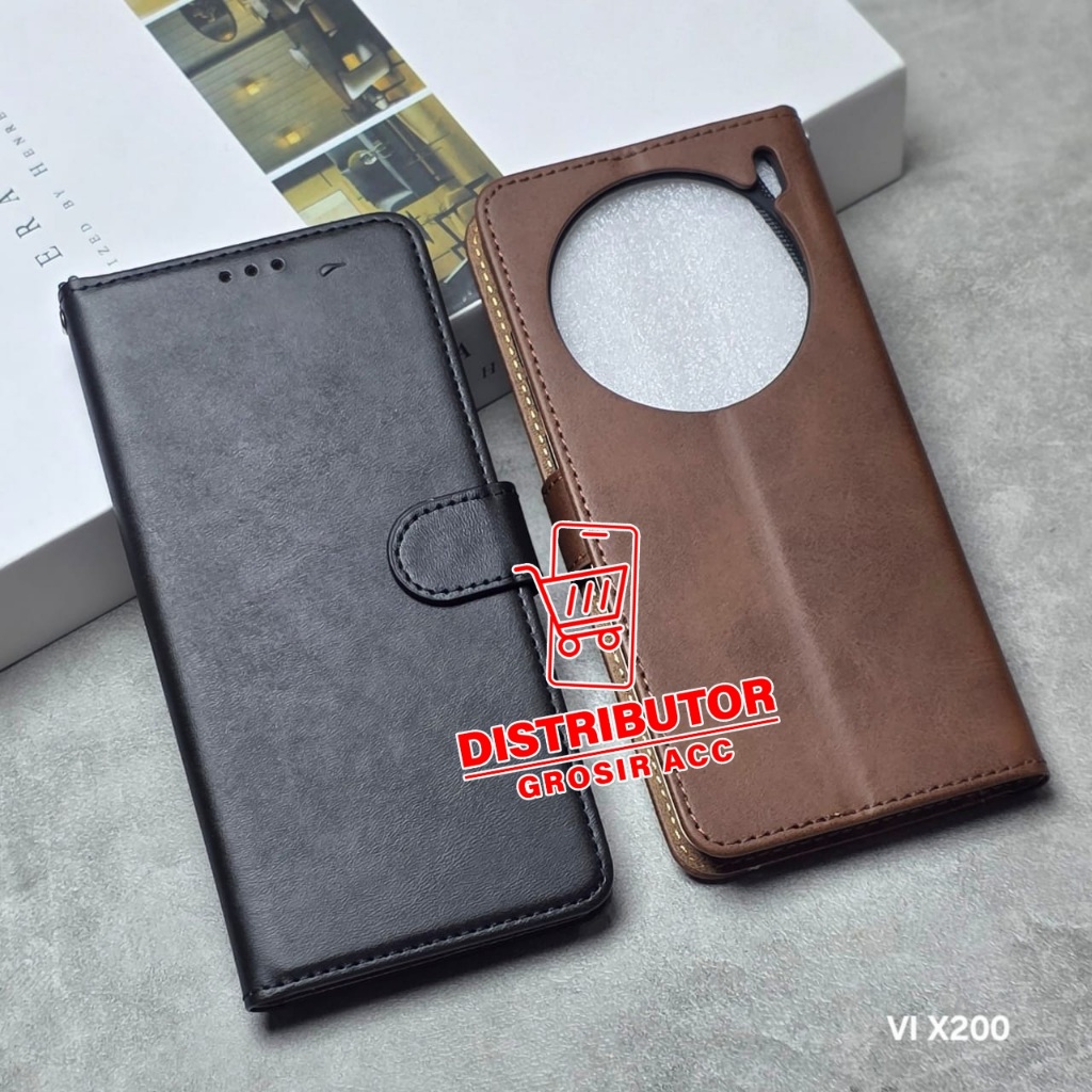VIVO X200 VIVO X200 PRO FLIP LEATHER CASE SWALLOW VIVO X200 VIVO X200 PRO SBK