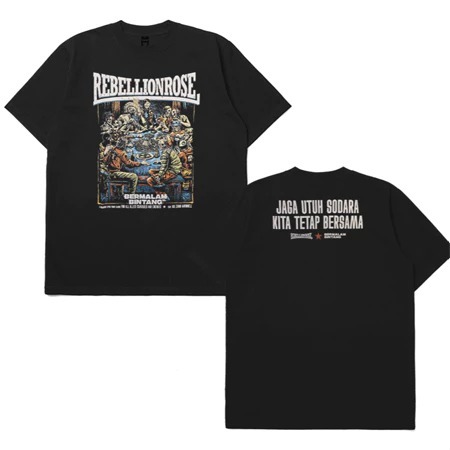 เสื้อยืด Rockermusic Band Rebellion Rose Night Star