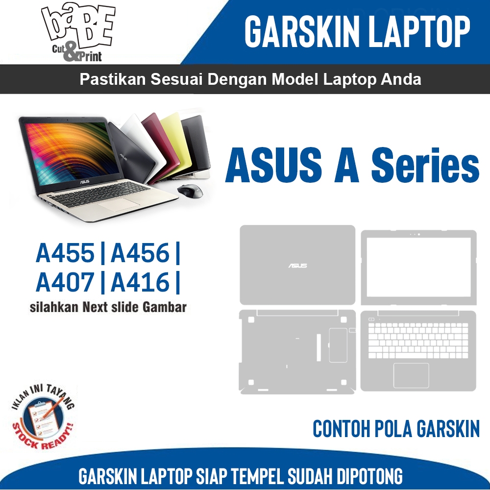 แล็ปท็อป Garskin Asus A Series | Asus A Series Laptop Skin