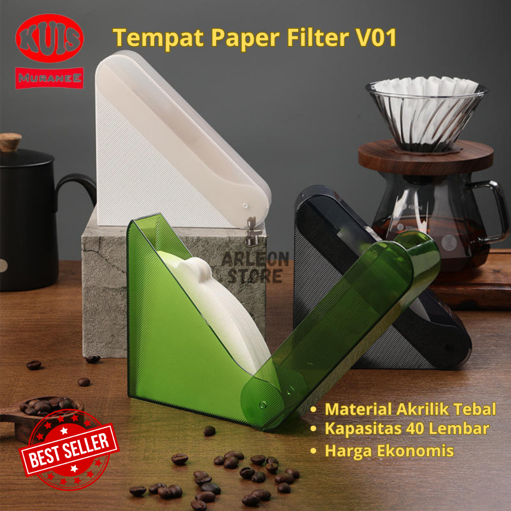 กล่องเก็บกระดาษกรองกาแฟ V60 กระดาษกรองรูปพัดลม Cox V01 กระดาษกรอง กันฝุ่น กระดาษกรอง