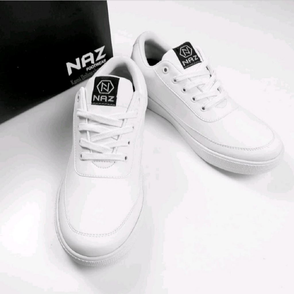 Naz Dedrick รองเท้าผ้าใบลําลองผู้ชายสีขาว Original Apn 001 Series