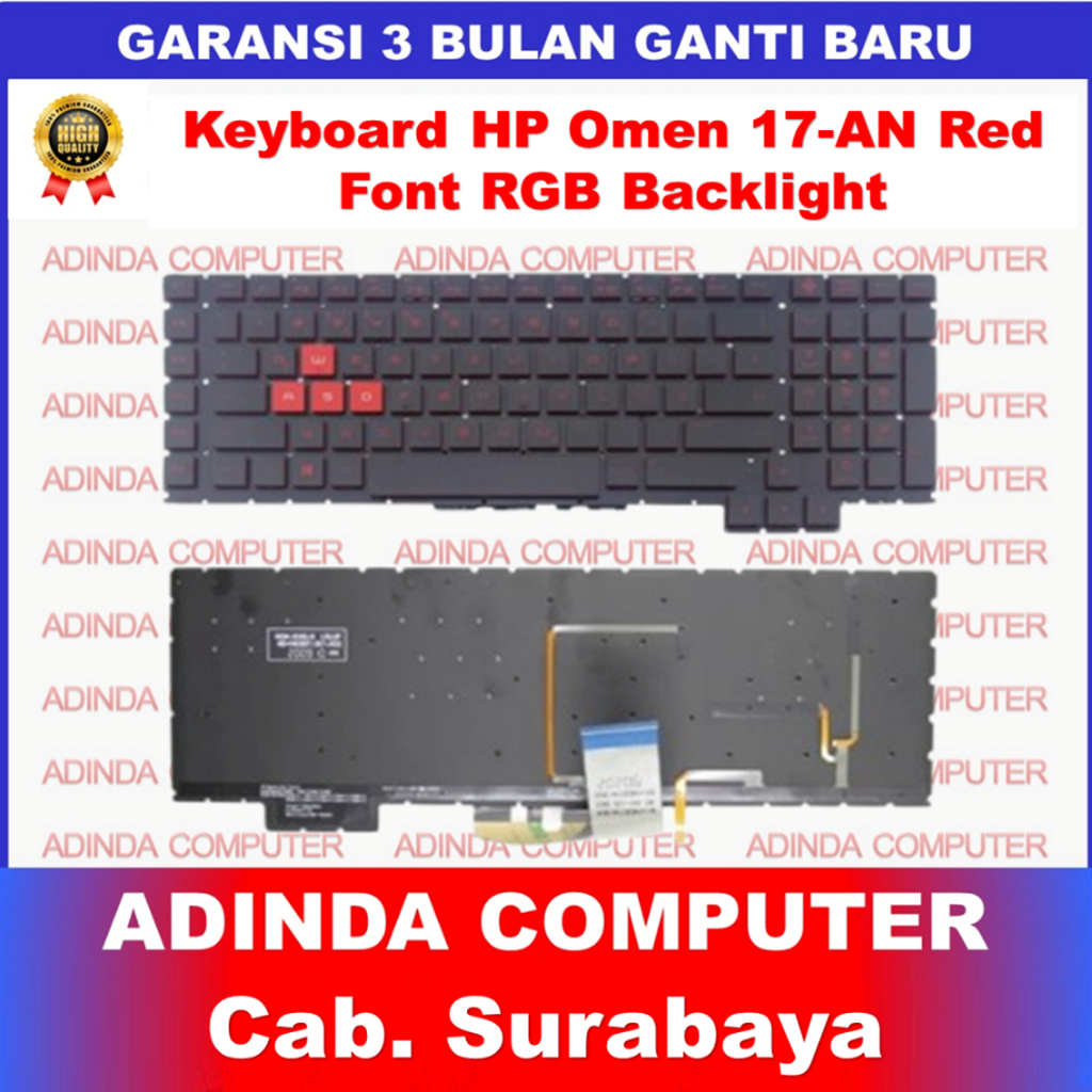 คีย์บอร์ด HP Omen 17-AN 17-AN00 17-AN000 17-AN001CA 17-AN008CA 17-AN010CA 17-AN010NW 17-an011dx 17-a
