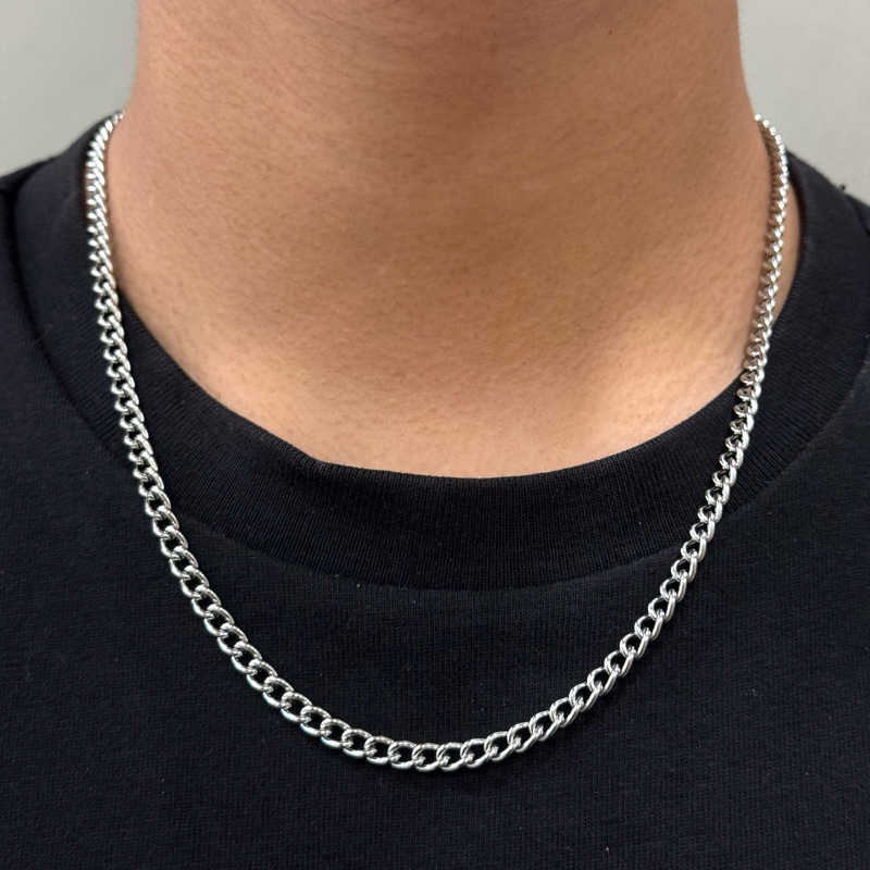 Smple สร้อยคอป้องกันสนิมสแตนเลสสําหรับผู้ชาย - สร้อยคอ Ece / Unisex Skymed