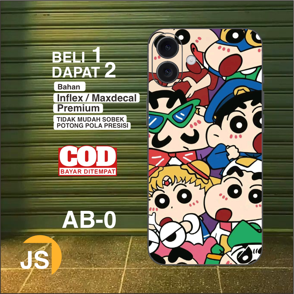 HP Shinchan Motif Full Body Garskin | IPH0NE 16 | เนื้อหา 2 ชิ้น สามารถปรับแต่งได้กับโทรศัพท์มือถือ 