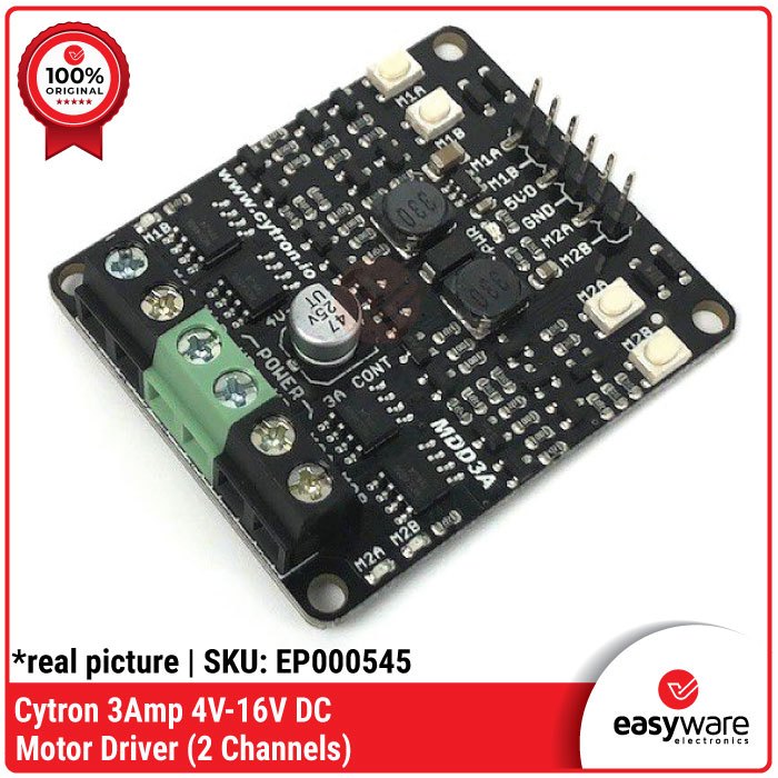 Cytron 3Amp 4V-16V DC มอเตอร์ไดร์เวอร์ (2 ช่อง)