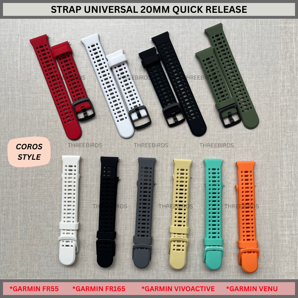 Universal 20mm Quick Release สายนาฬิกา GARMIN SAMSUNG Like Coros Strap Style - 20mm Universal Quick 