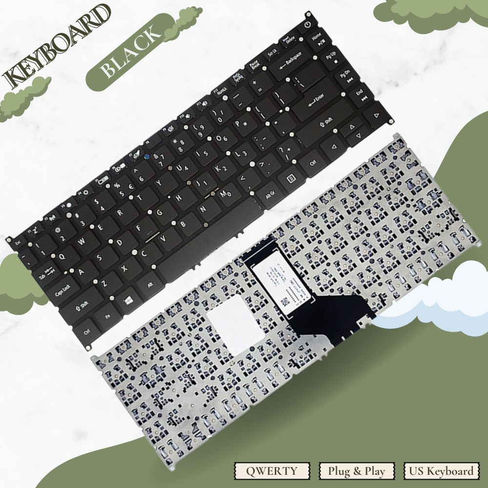 คีย์บอร์ดคุณภาพดีที่สุด Acer TravelMate P214-51 P214-51G P214-53 P40-52 P40-53 P214-41 P214 a314-41 