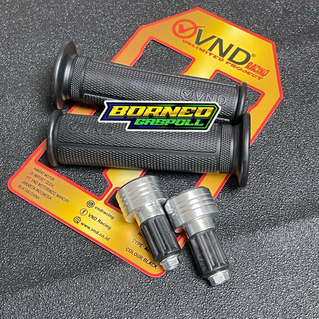 ต้นฉบับ VND AK-777 HANDGRIP SET + SILVER CARVED HANDLEBAR STRAPS CAN BE FOR AEROX NMAX LEXI MIO VARI