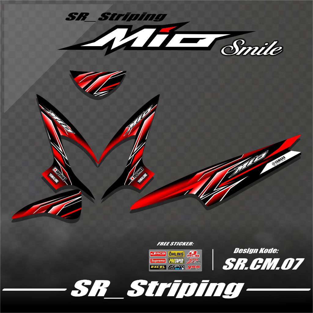 Mio Smile Striping Sticker Variation / Mio Smile Sticker (COOL) Mio Smile Variation - Bonus Sponsor 