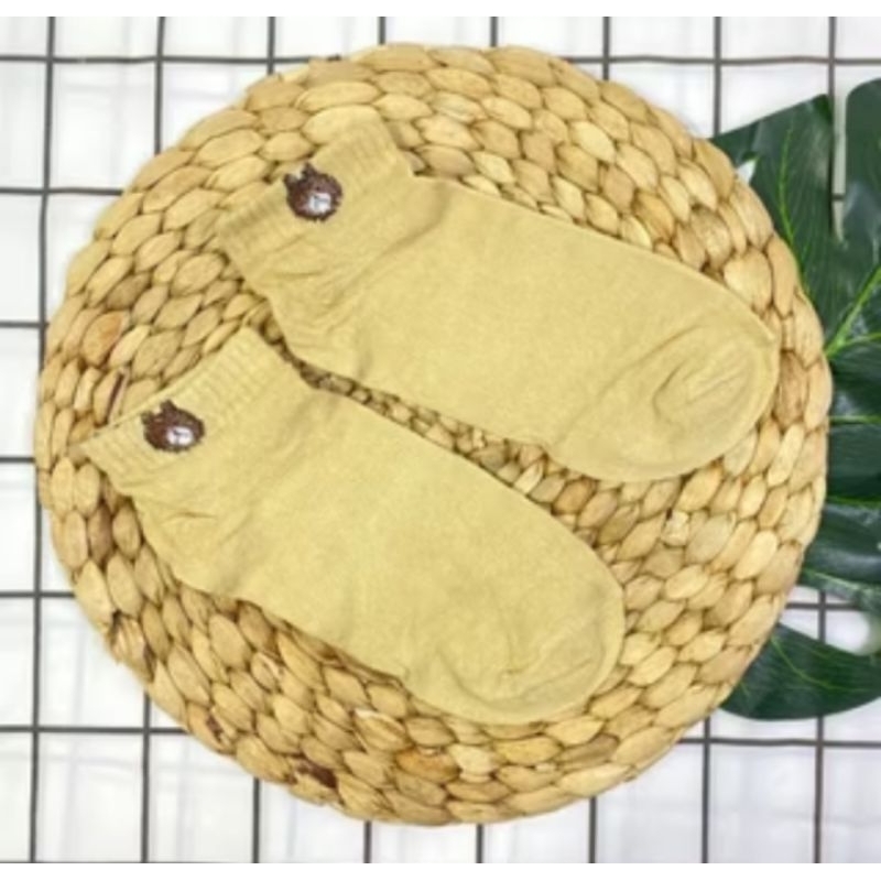 WK - ร้านค้า | HC ถุงเท้าผู้หญิงและผู้ชาย Unisex Fashion Bear Motif ถุงเท้าผู้หญิง 1 อินเทรนด์