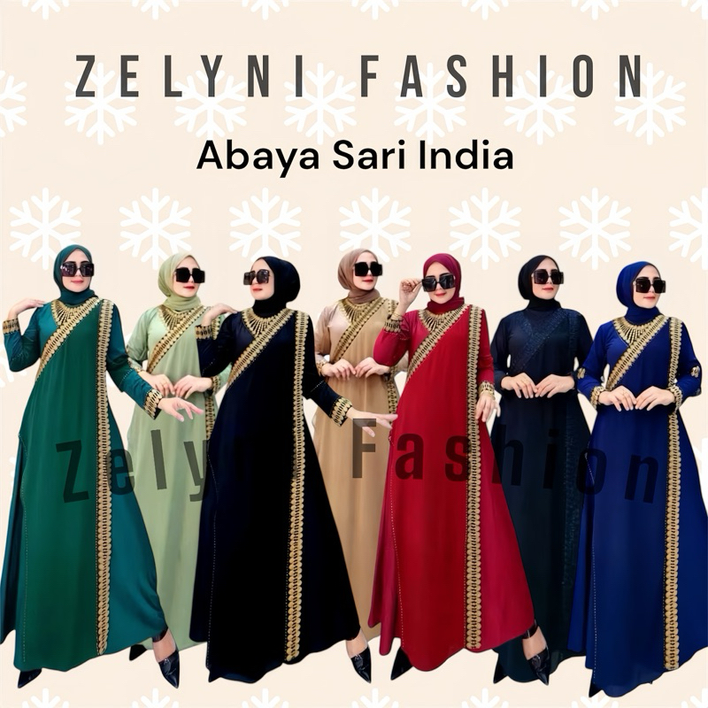 LUXURY TURKEY ABAYA GAMIS TURKEY MIX CERUTY SARI INDIAN 02 สี