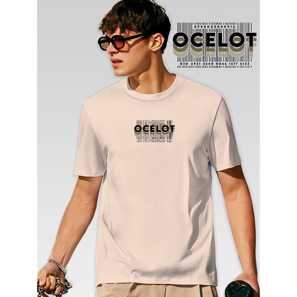 เสื้อยืด OCELOT SHORT-SLEEVED สําหรับผู้ชายและผู้หญิง ADULTS วัสดุ pe 24s นุ่ม