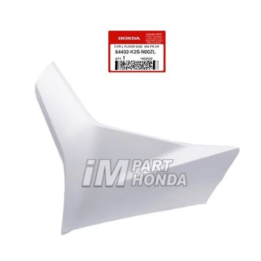 6432-K2S-N00ZL ฝาครอบสํารับซ้ายสําหรับ Honda Vario 160 รถจักรยานยนต์สีขาวด้าน