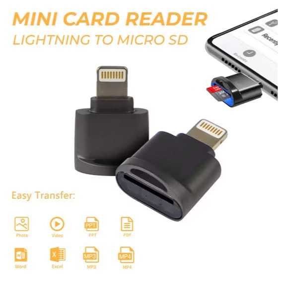 เครื่องอ่านการ์ด Micro SD to Type C // Micro SD To Iphone // Lightning To Micro SD และ SD CARD
