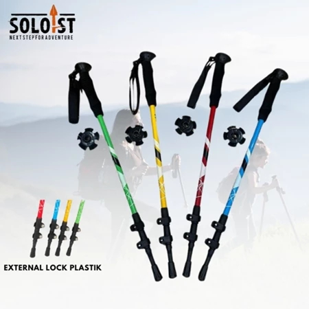 TREKKING POLE Tracking ANTI-SHOCK MOUNTAIN TREKING STICK OUTDOOR CLIMBERS HIKING CAMPING STRAIGHT
