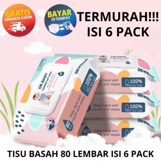 GOKIDO - KP144 TISU BASAH BAYI ISI 6 PACK TISSUE BASAH BABY MURAH BABY WIPES WET TISSUE BABY