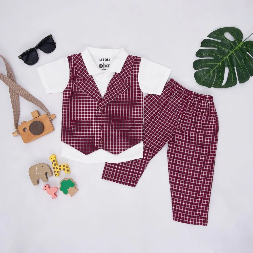 KEMEJA Litoli Tuxedo Shirt Mix 002 LKTM002