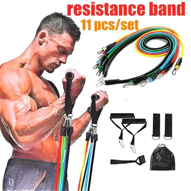 (SM) 11 in 1 Pro Resistance Band Gym Rope / Resistance Tube ฟิตเนสยิมโยคะพิลาทิส