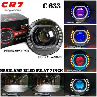 CR7 C633 - Headlamp Biled Projector Bulat 7 Inch LED Mobil Motor Ninja Tiger CBVerza VIxion Rxking