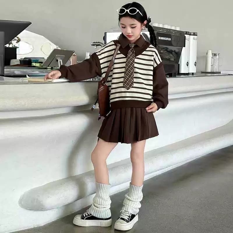 MV-003 IMPORTED GIRLS SKIRT SET AGES 5-12 ปี