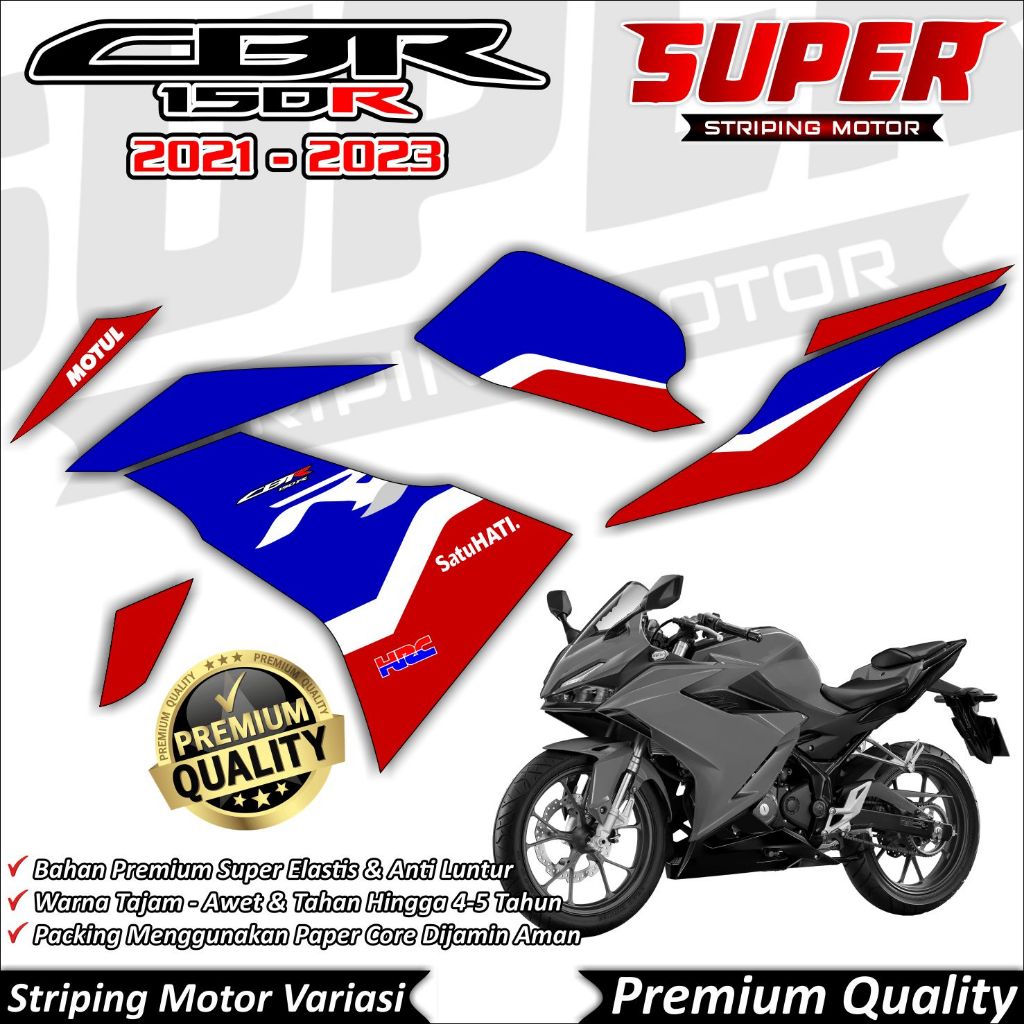 CBR 150r 2021 สติ๊กเกอร์ Anti-Fade Cool CBR 150r 2021 Striping Honda CBR 150r 2021 HRC