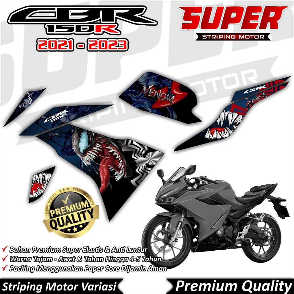 CBR 150r 2021 สติ๊กเกอร์ Anti-Fade Cool CBR 150r 2021 Striping Honda CBR 150r 2021 Venom