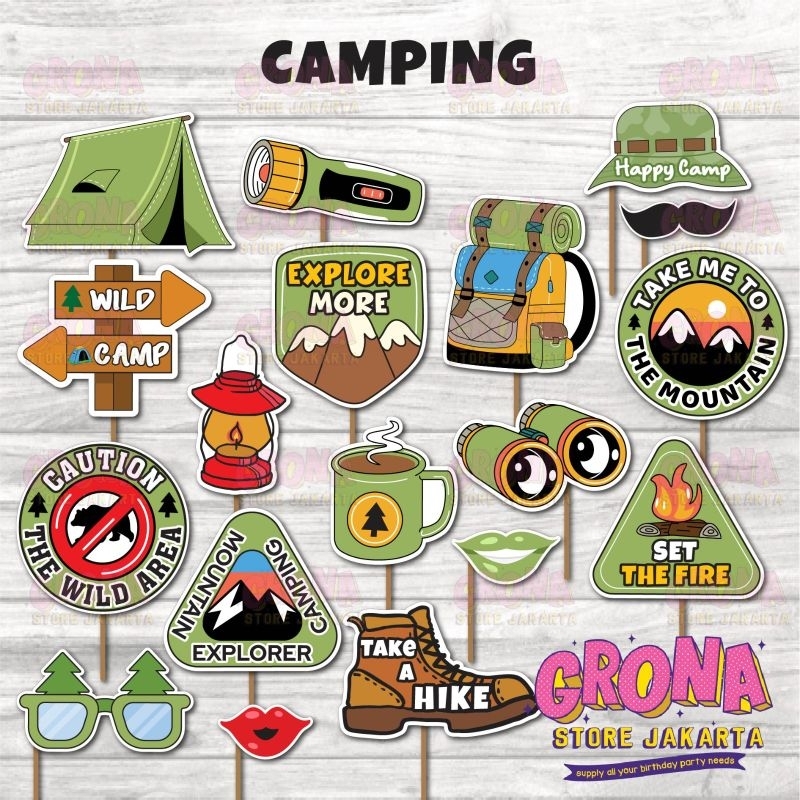 Camping Photobooth / อุปกรณ์ประกอบฉากค่าย / แคมป์ปิ้ง / แคมป์ปิ้ง Photobooth