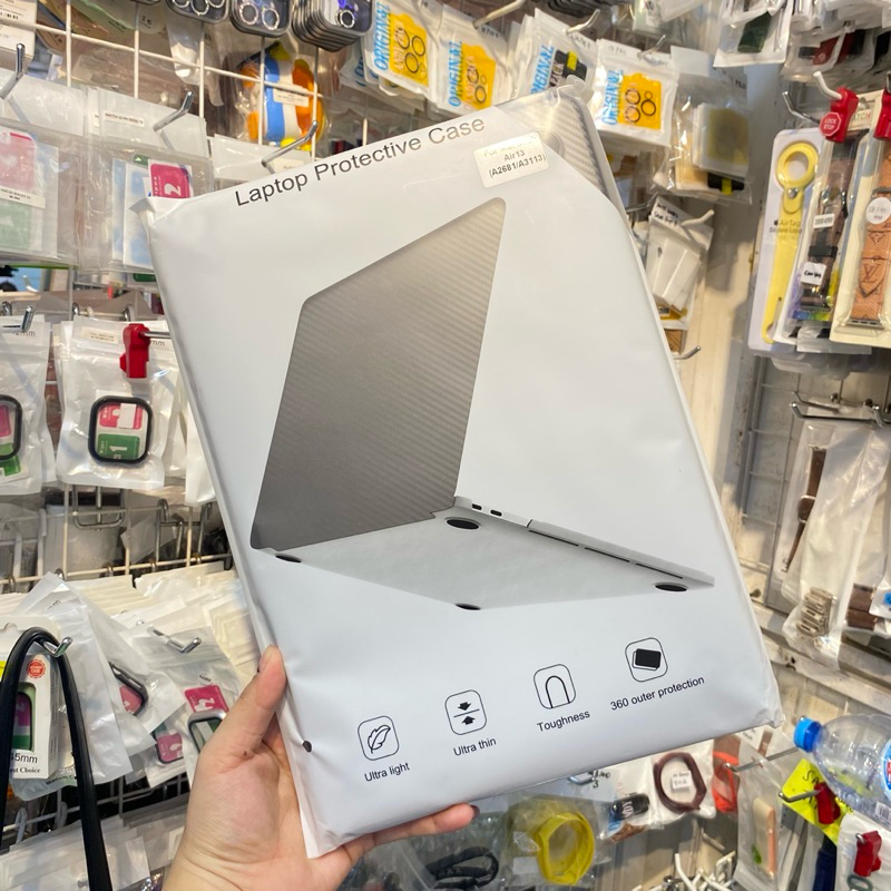 Hard shell Ultra Thin Case Macbook Air M2/M3/M4 (A2681/A3113/A3240) Ultra Thin Case Carbon Motif สํา