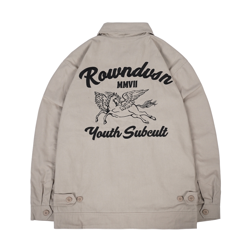 Rown Division Official Deck Jacket - Rowndvsn Catalonia Cream Canvas Jacket