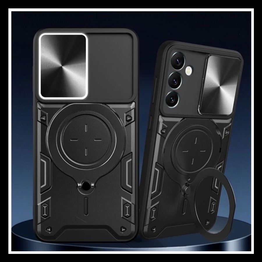 SAMSUNG ซัมซุงกาแล็กซี่ A05 | A05s รูปแบบกรณีเกราะแหวนแม่เหล็ก Original Hard ปลอกขาตั้ง