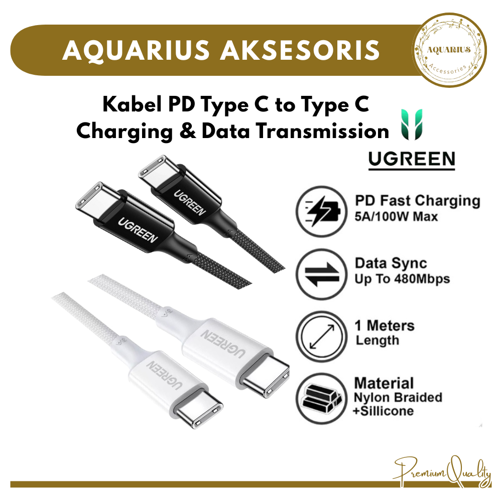 [UGREEN] สาย iPhone C ถึง C 100W Wepen 1M | ชาร์จเร็วพร้อมการรับประกัน | 15275/15267/70427