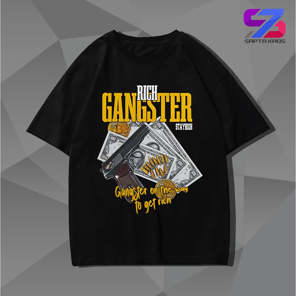 SPT401 RICH GANGSTER เสื้อยืด RICH GANGSTER DISTRO SUITABLE สําหรับผู้ชายและผู้หญิง