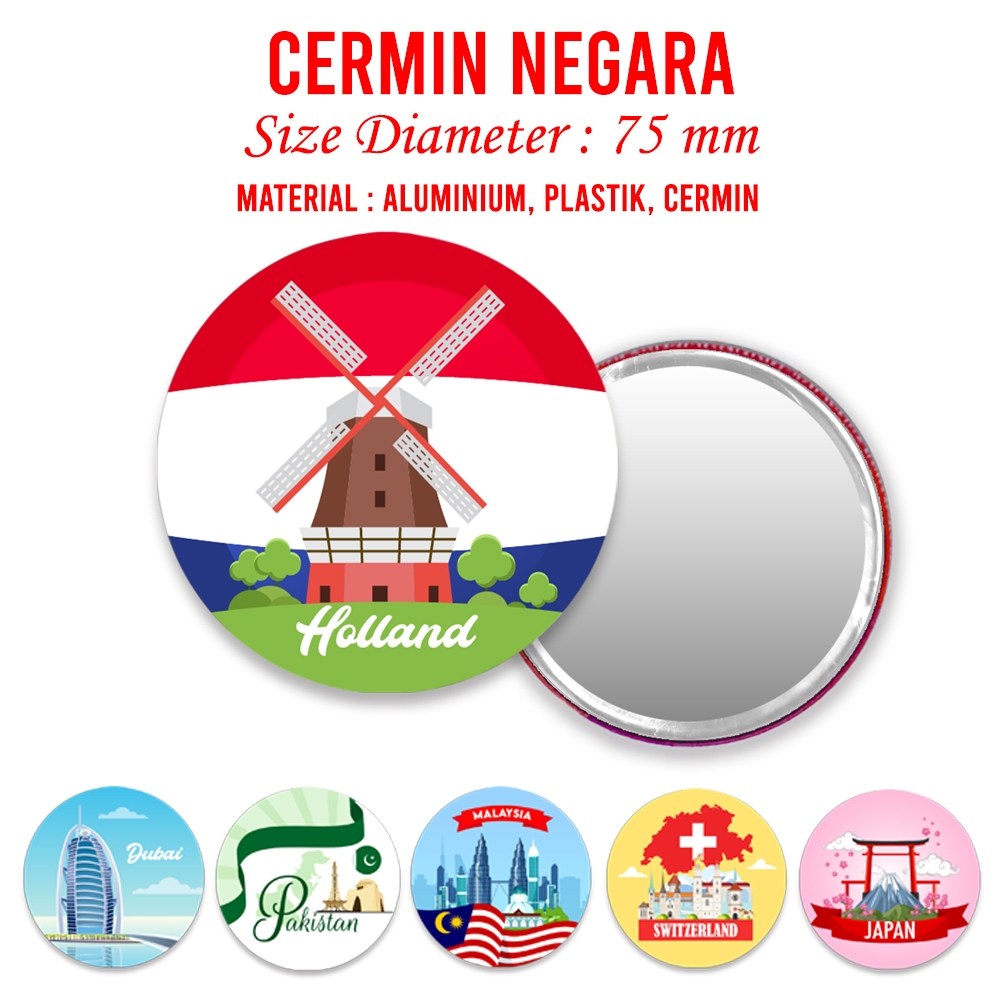 ของที่ระลึกกระจก Landmark Series สําหรับประเทศต่างๆ ของที่ระลึก Landmark Pin