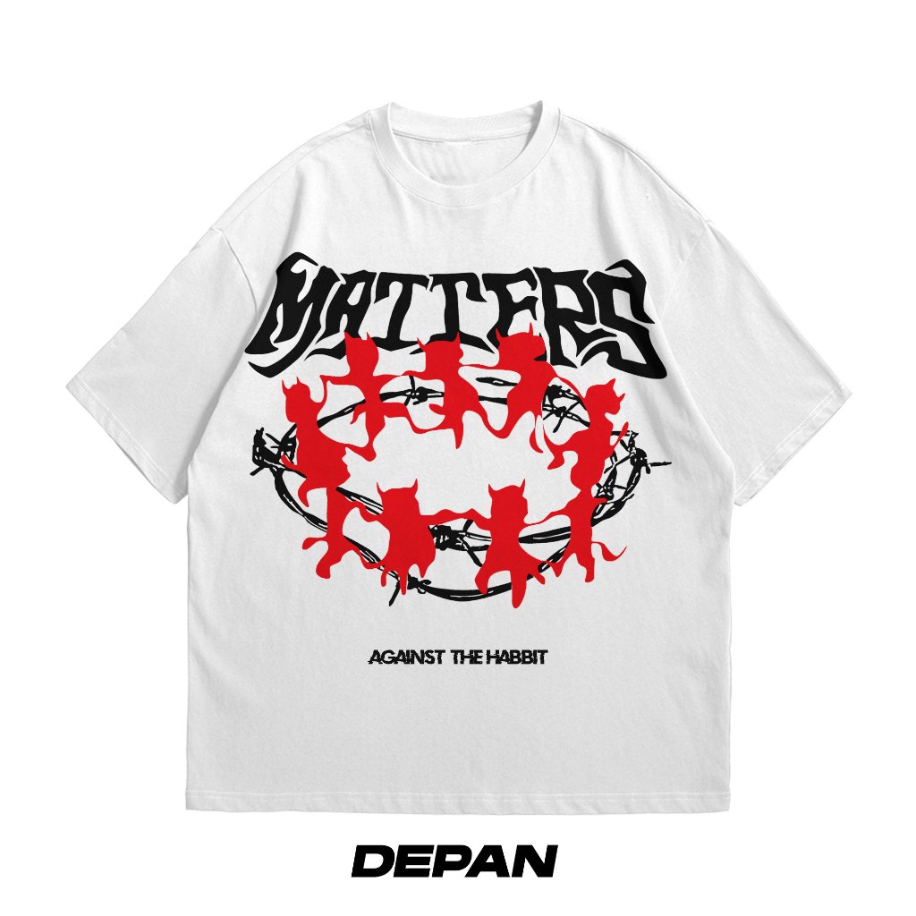 MATTERS Mens Boxy T-Shirt Heavyweight 16s Koller White