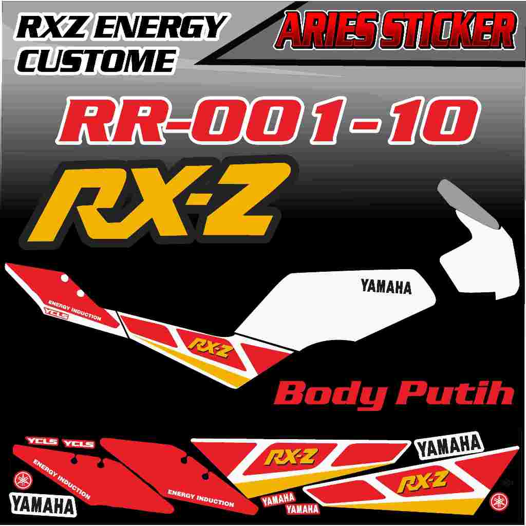 RX Z ENERGY RR001 แถบสติ๊กเกอร์