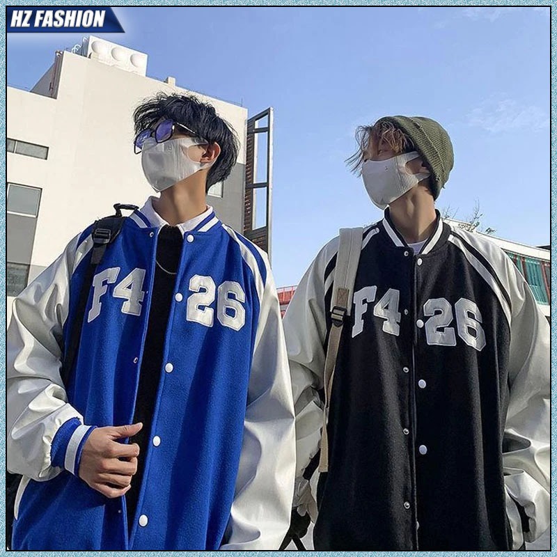 Varsity Jacket/แจ็คเก็ตเบสบอล Vintage Varsity Jacket เย็บปักถักร้อยเต็มรูปแบบ Premium Outerwear ผู้ช