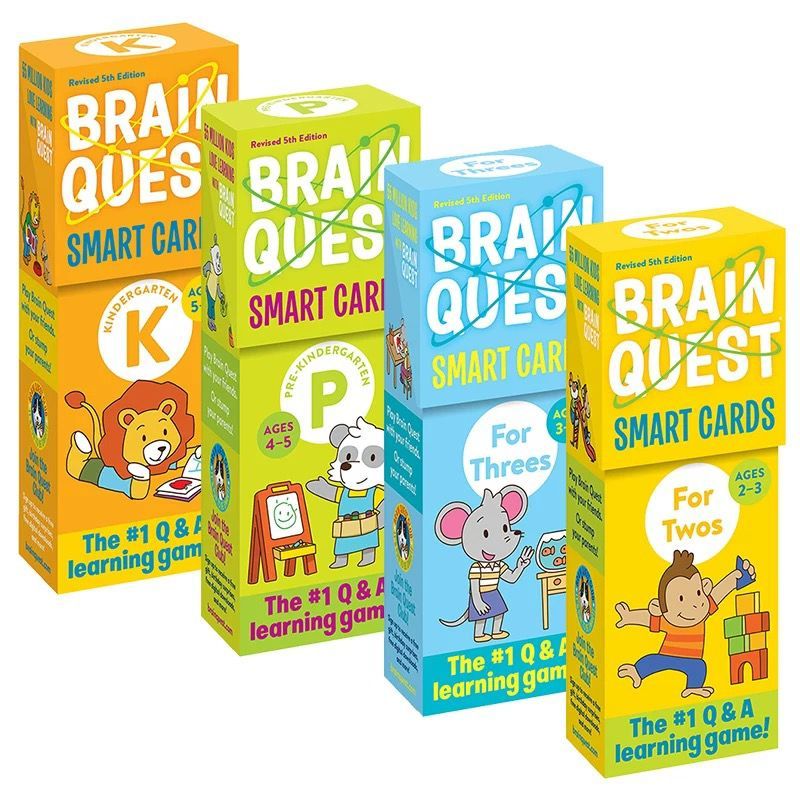[Eduland] Brain Quest Card Deck Brainquest Question Flash Reading Book สําหรับเด็กอายุ 2 3 4 ปี