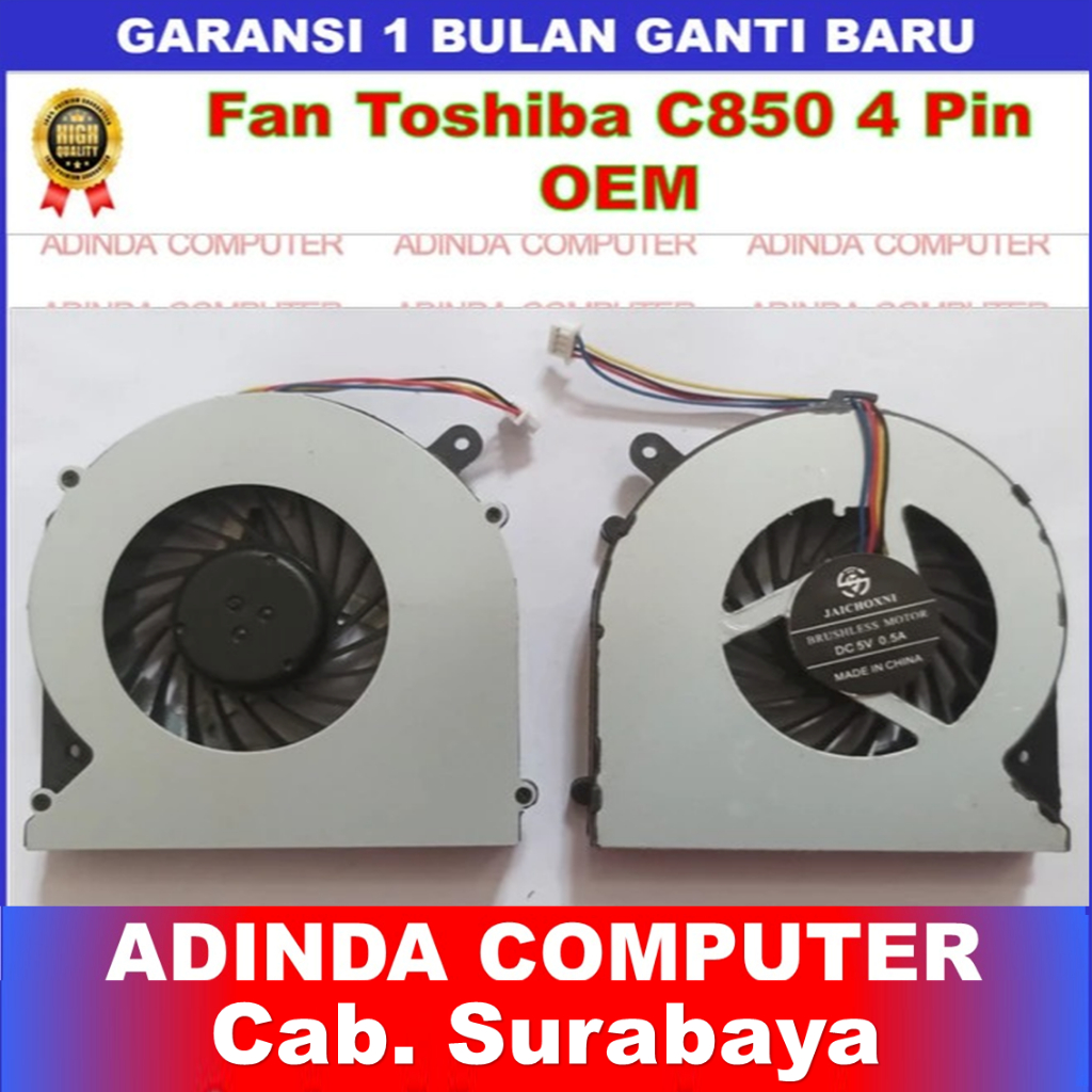 Toshiba Satellite C850 C855 C870 C875 L855 L850 พัดลม OEM 4 ขา