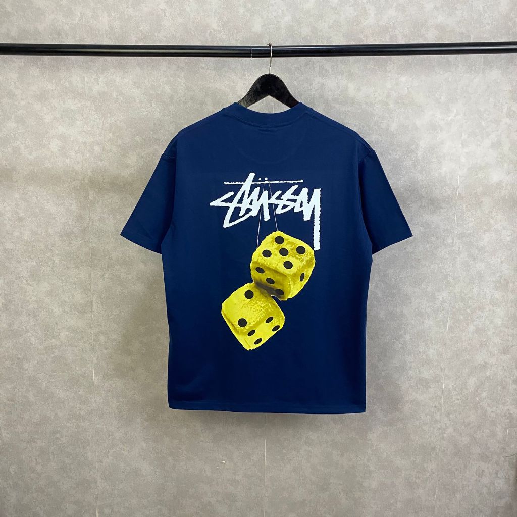 KATUN Stussy x Bape Ape Head Black Tee ผ้าฝ้ายเสื้อยืดเสื้อยืดสําหรับผู้ชายและผู้หญิง Unisex Stussy 