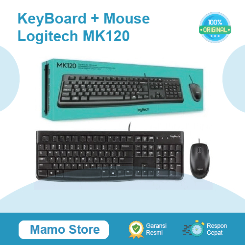 คีย์บอร์ด+เมาส์ Logitech MK120