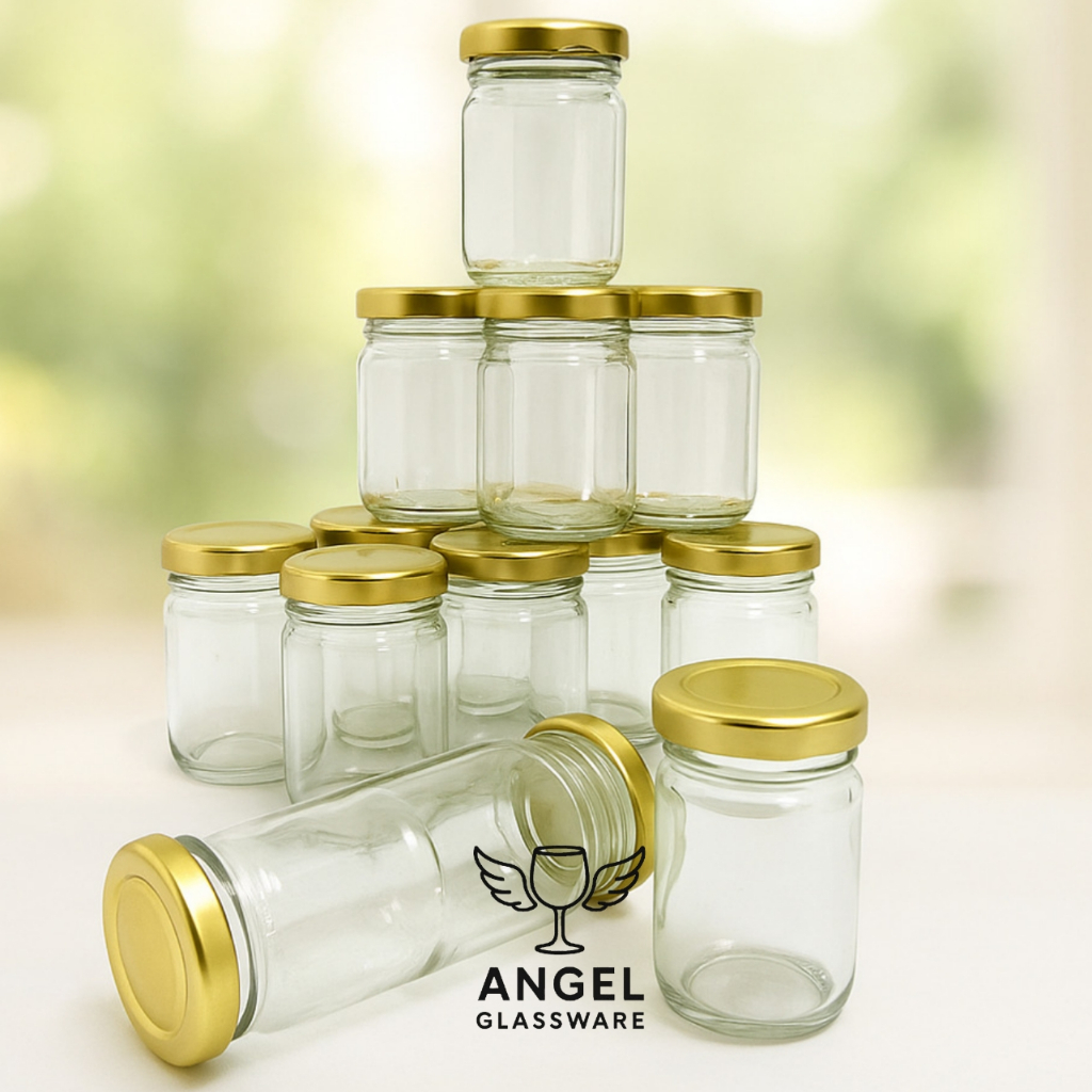 / 10 ( TEN) PCS 120ml ขวดแก้วกระบอกกลม 120ml ใหม่ + ZINC CAP / 120ml ขวดโถแก้ว 120 ml และใหม่ CAP s1